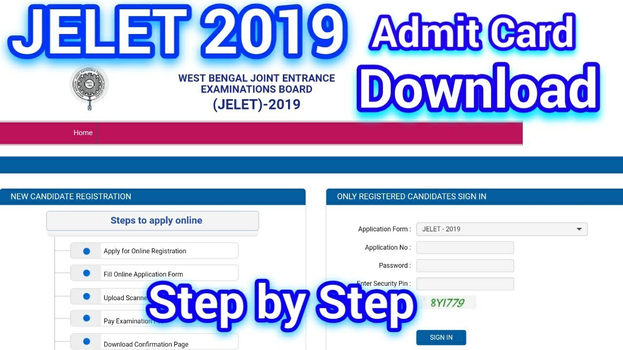 How to download JELET 2019 Admit card/Jelet admit card download