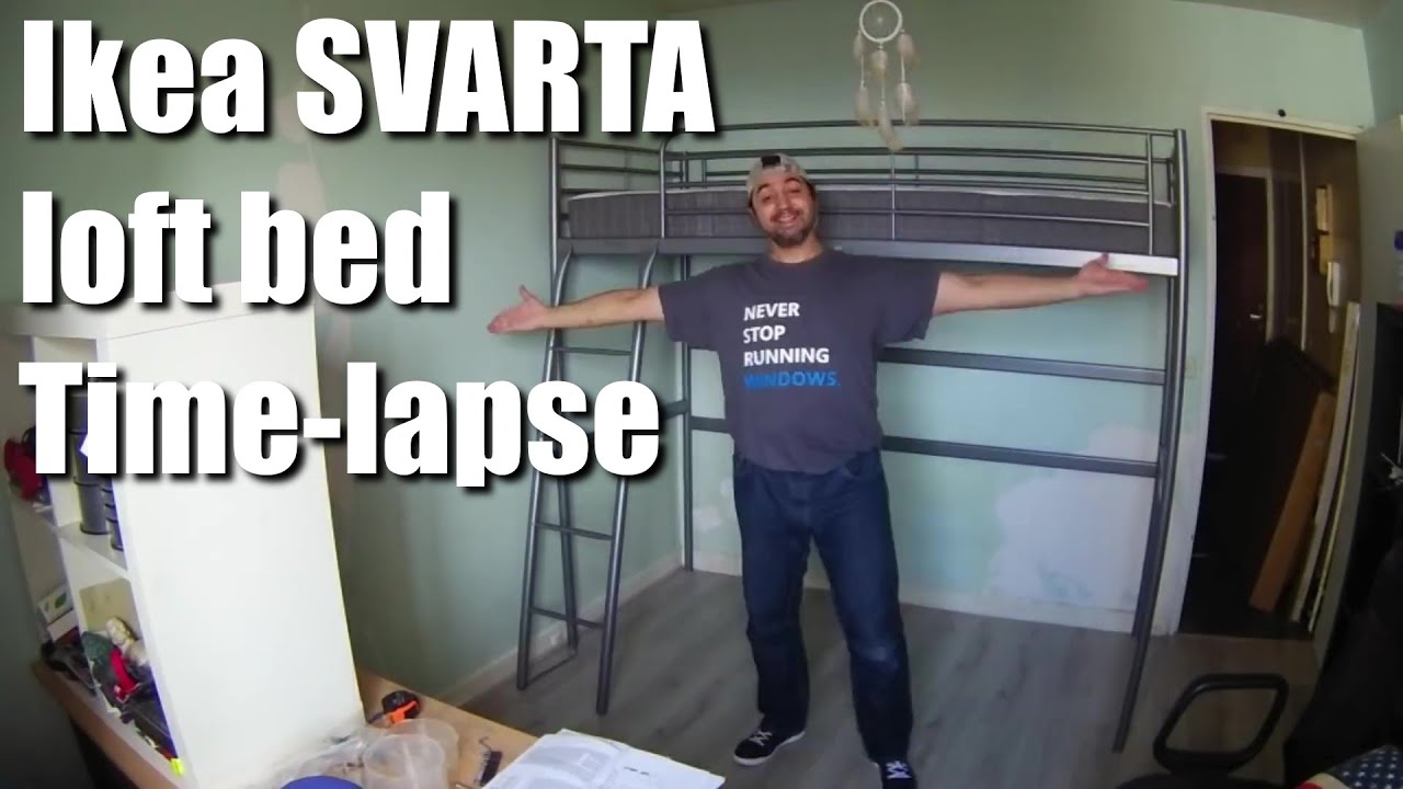 Ikea SVARTA loft bed Time-lapse