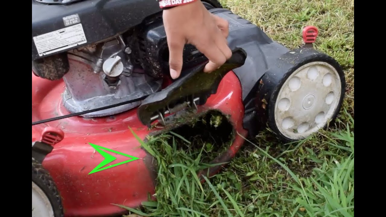 How to prevent your lawn mowers grass chute from clogging.(We tested it out)