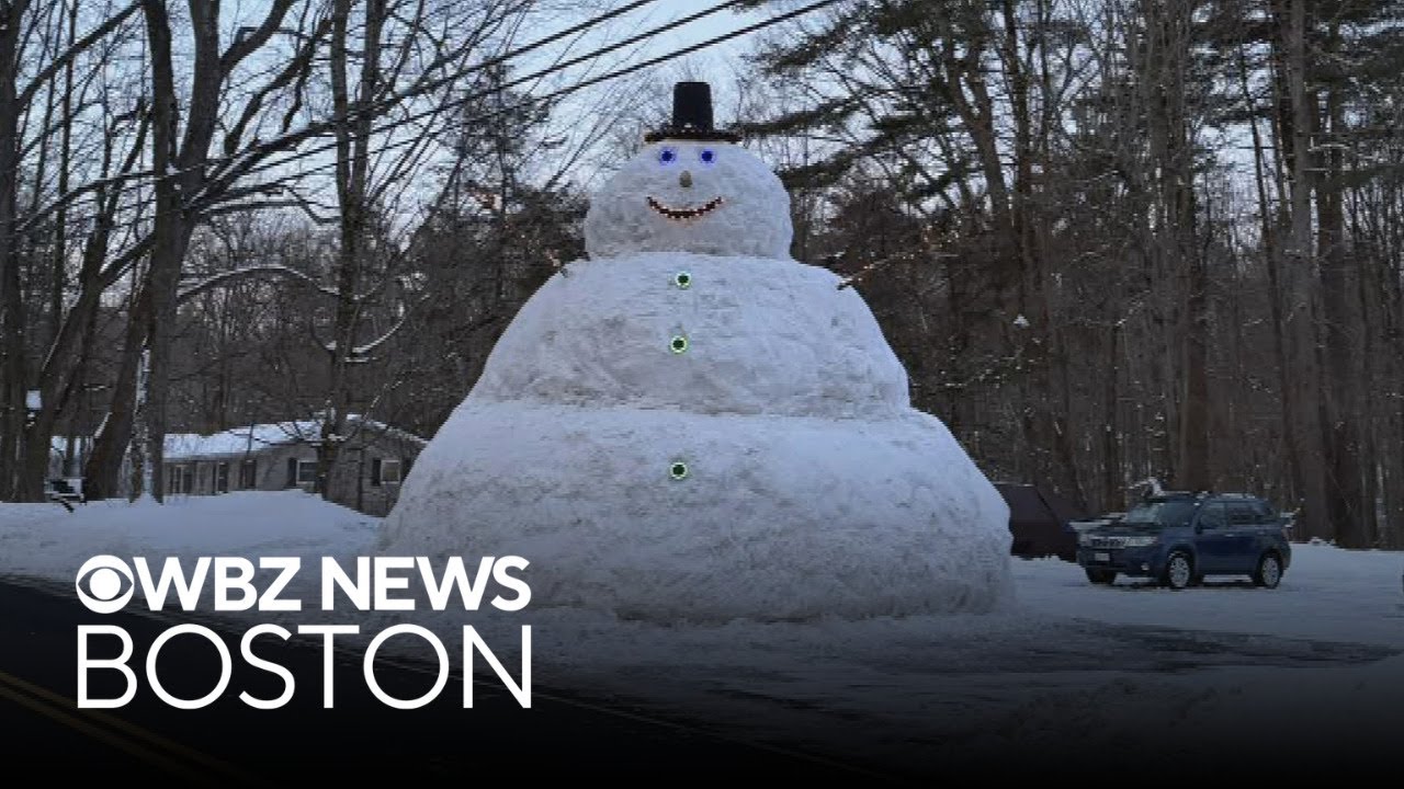 Towering Massachusetts snowman gets bigger after Blizzard of 2026