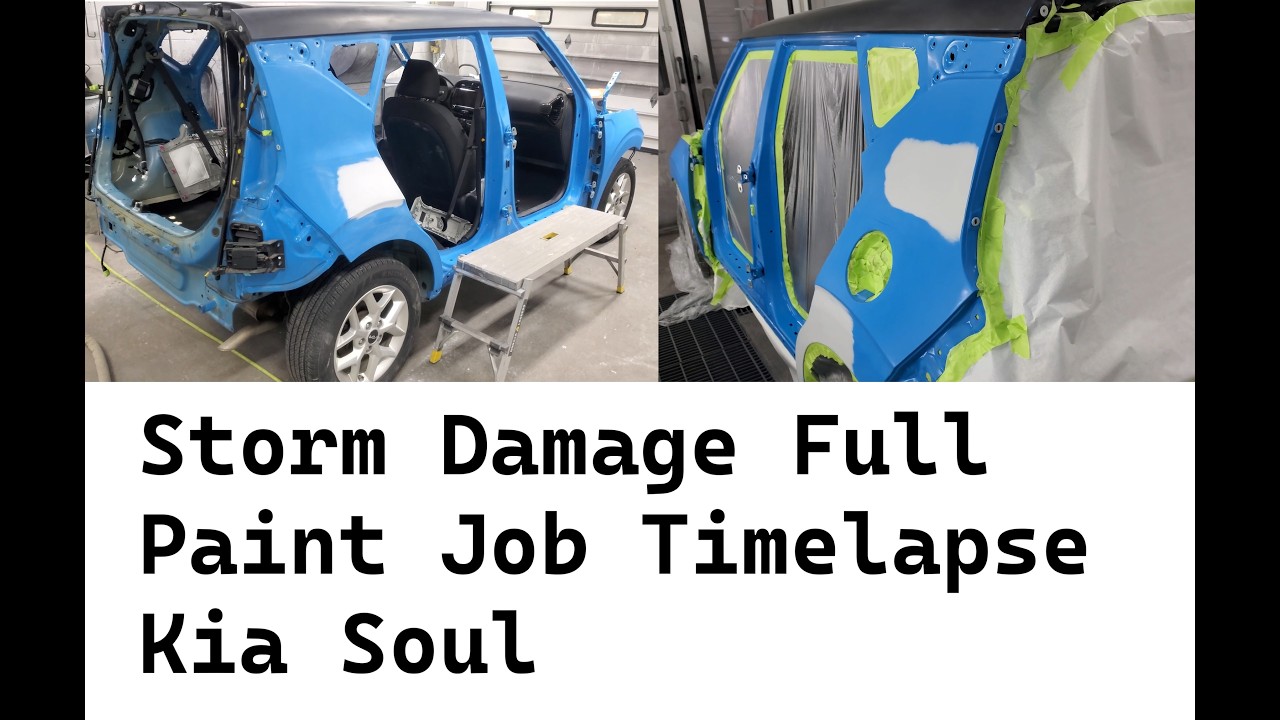 Storm Damaged Kia Soul - Full Insurance Repair & Paint Job