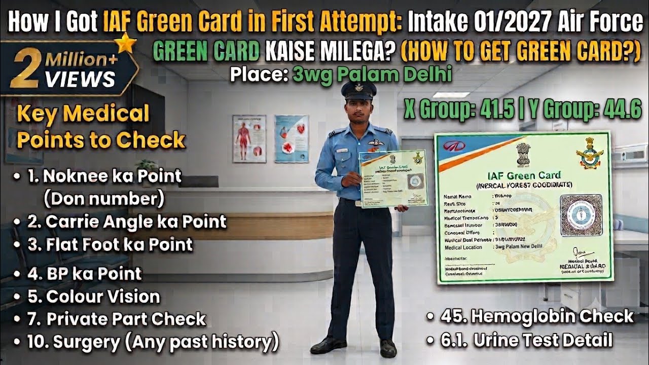 Air Force 01/2027 medical full process. 🪖 How i get green card in first attempt . All men points.