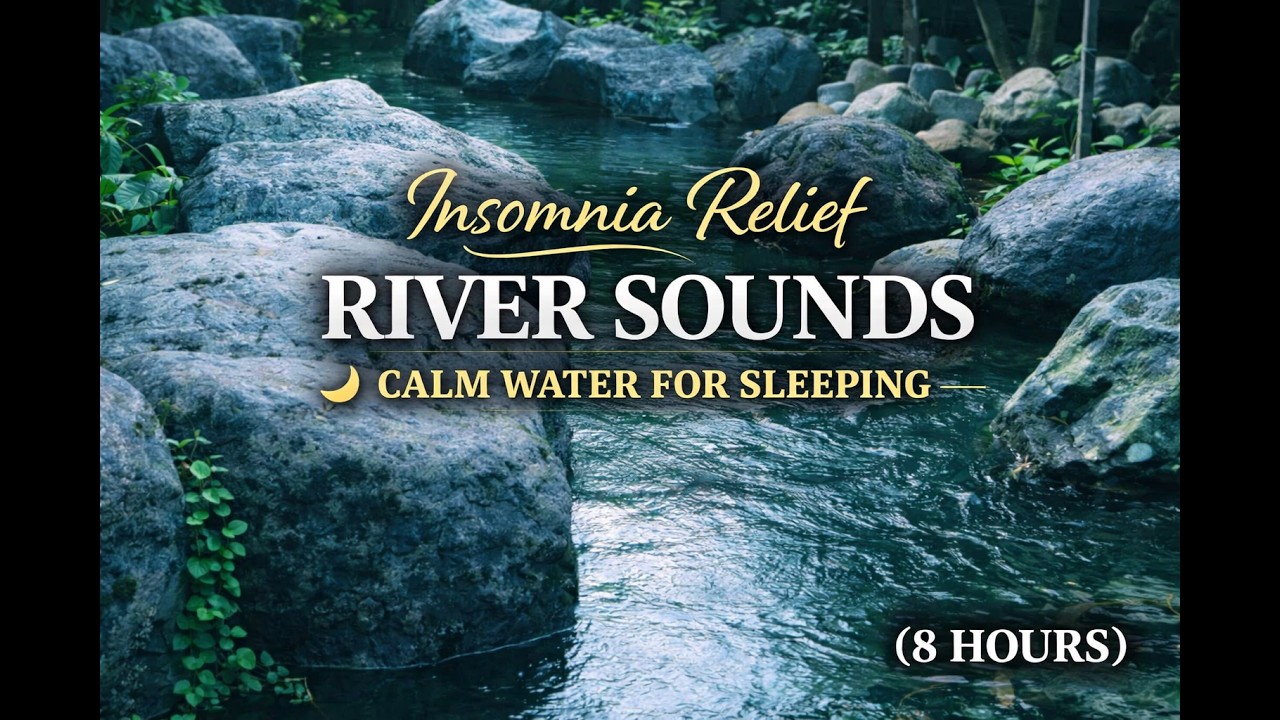 Insomnia Relief River Sounds 🌙 Calm Water for Sleeping (8 Hours)