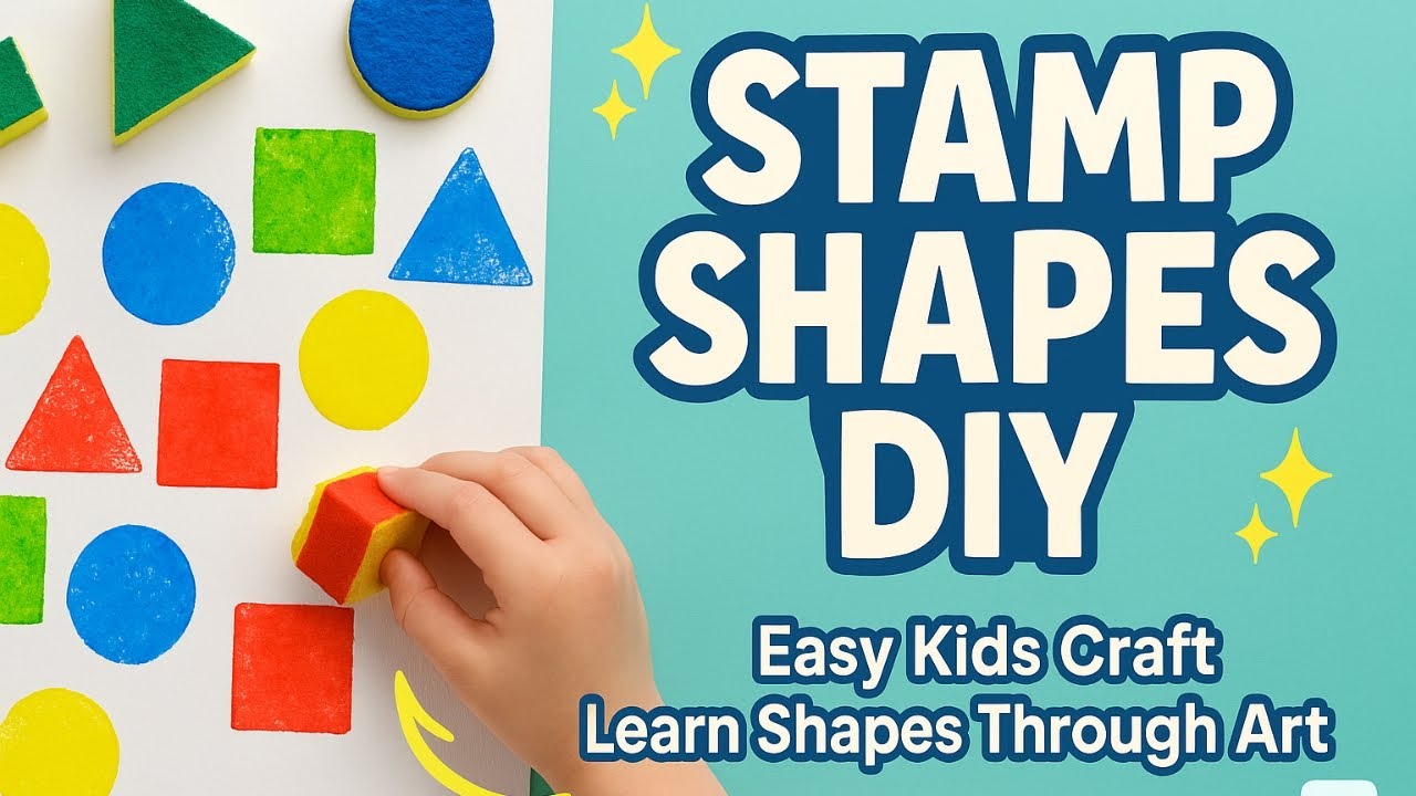 Stamp Shapes | DIY Crafts for Kids ✂️ | Easy Art Projects & Hands-On Learning Fun