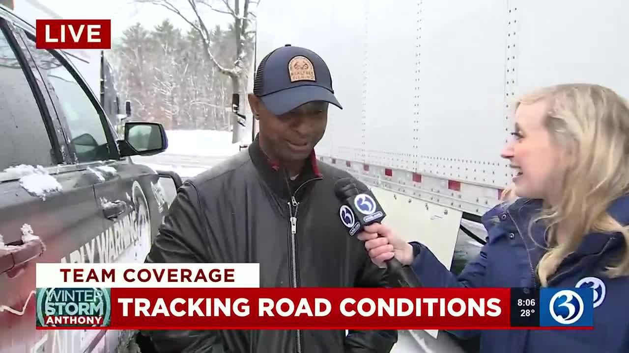 VIDEO: Trucker weighs in on road conditions up in Willington