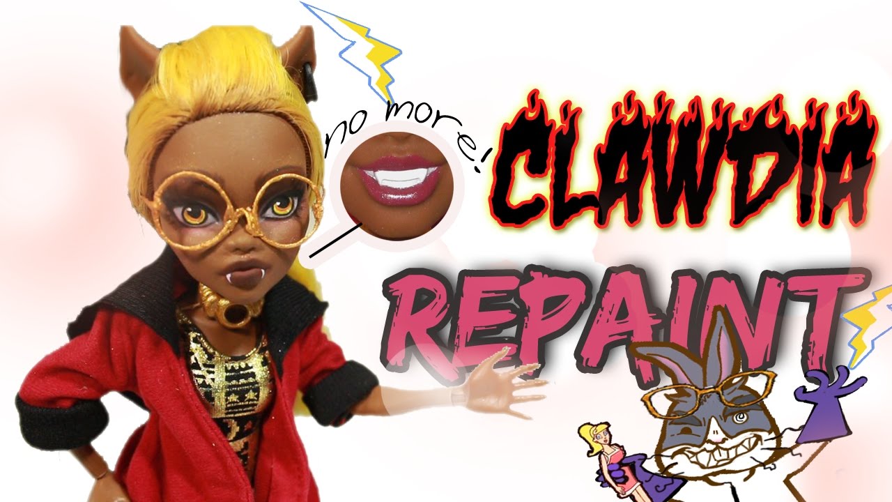 Clawdia Wolf Repaint |Mouth Transplant| SuperGlue Sculpting: Mad Scientist Doll Customs Episode 11
