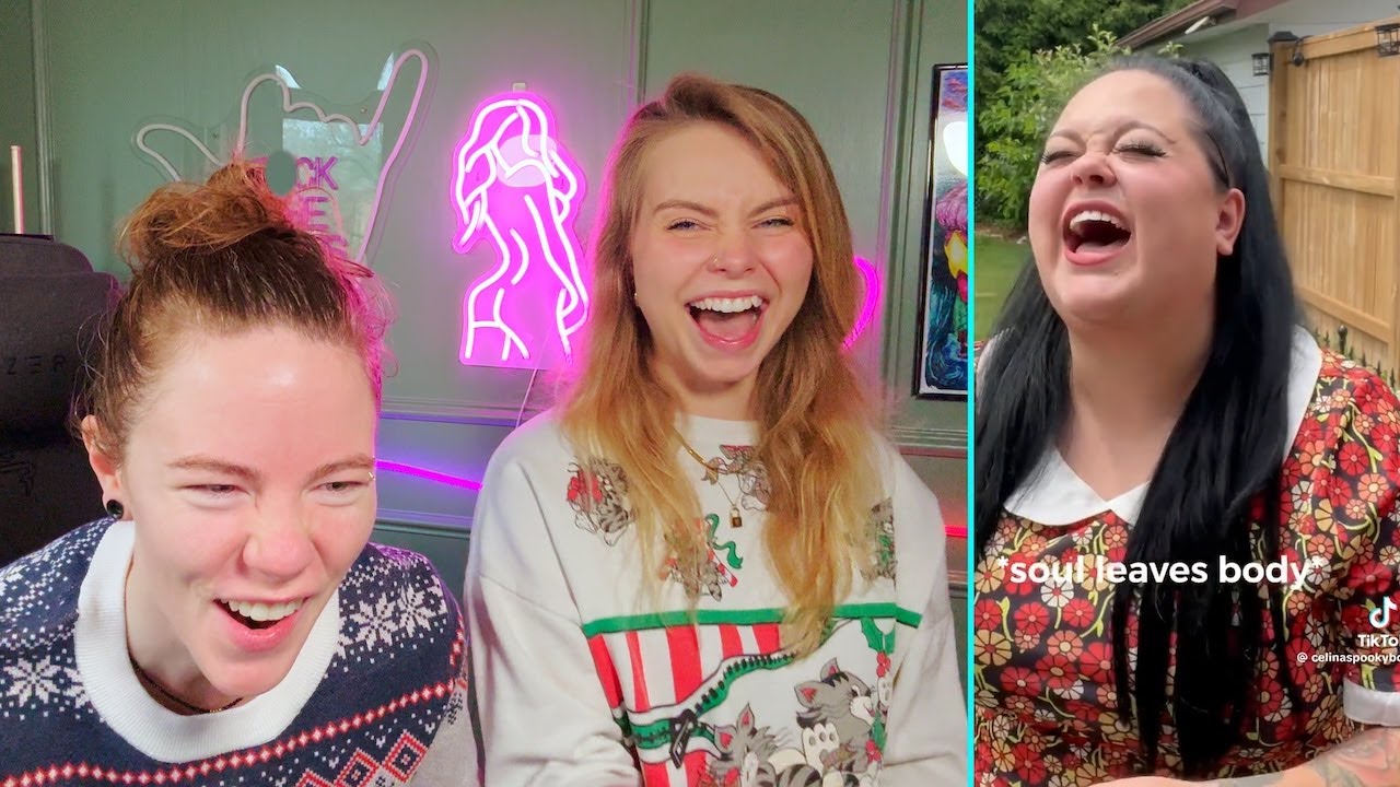 Reacting To Celina SpookyBoo BEST Dad JOKES! Pt 1 - Hailee And Kendra
