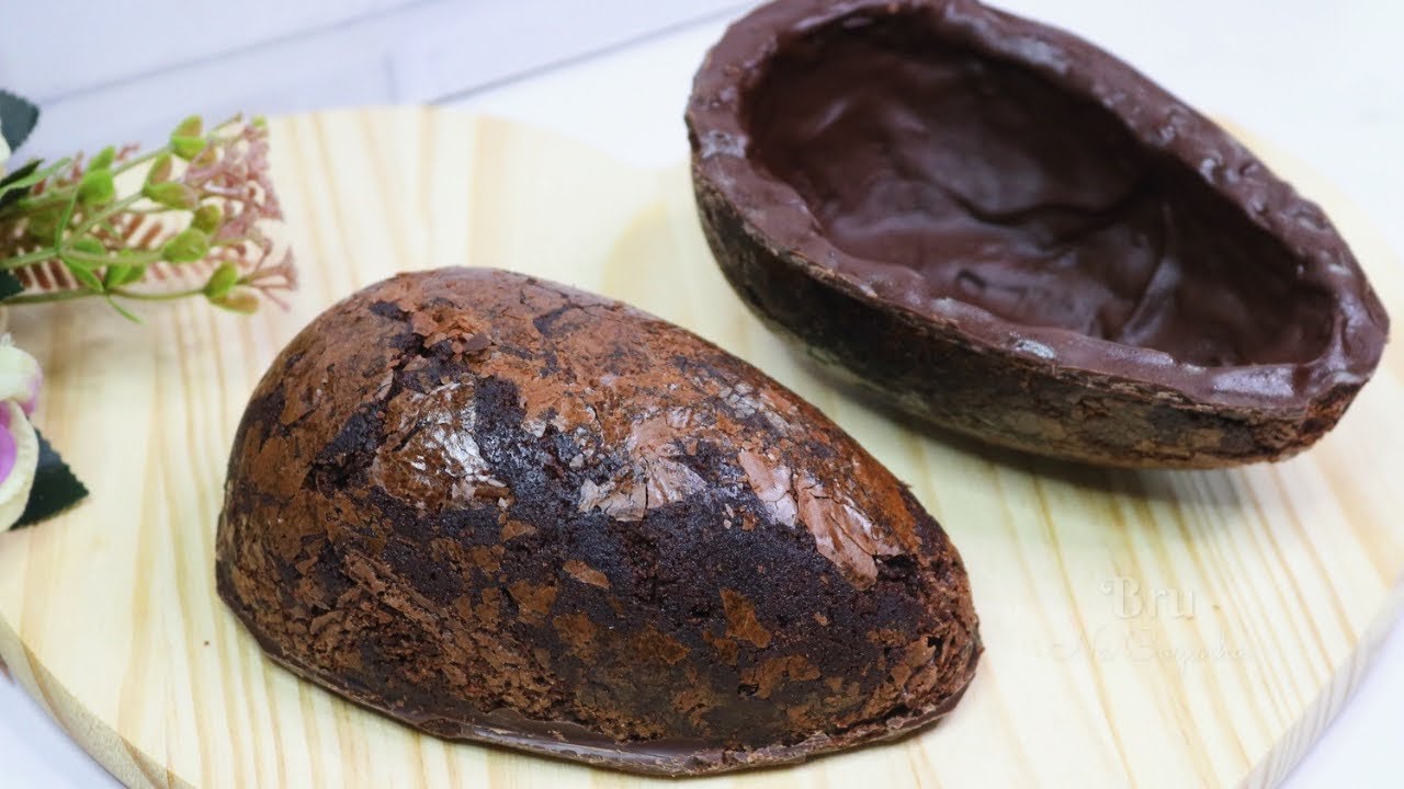 OVO DE PÁSCOA COM CASCA DE BROWNIE COMO FAZER? - CASCA DE OVO DE PÁSCOA BROWNIE - PÁSCOA 2024