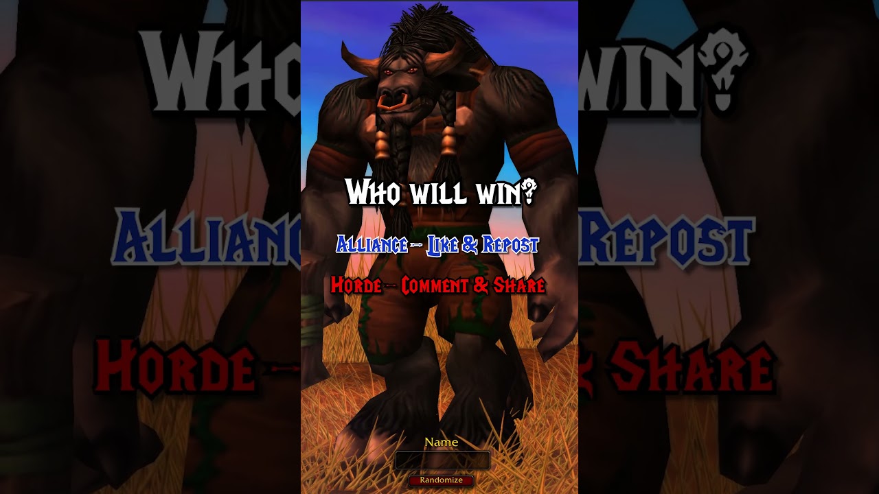 Who wins? Horde or Alliance? #gaming #worldofwarcraft