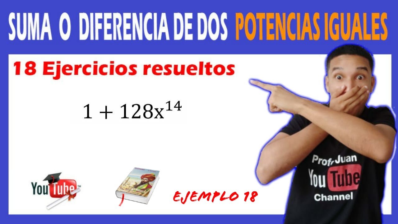 😍 👉Ejemplos De Suma o Diferencia De DOS POTENCIAS IGUALES| Súper FÁCIL para PRINCIPIANTES 🚀