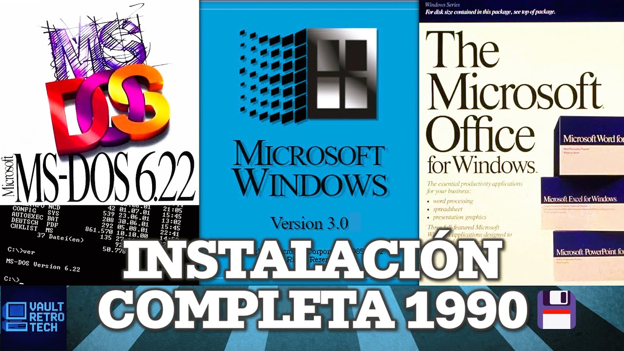Volviendo a 1990: Instalando MS‑DOS, Windows 3.0 y Office 1.0 desde cero