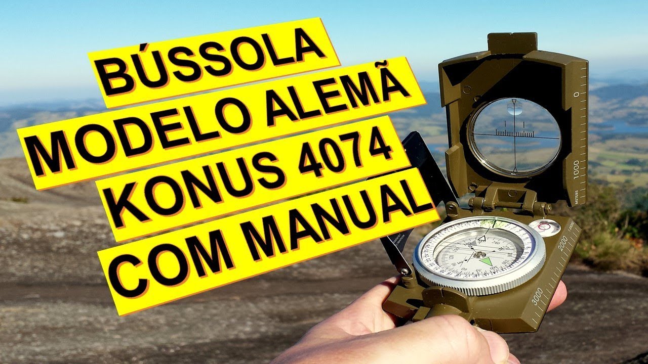 MANUAL DA BUSSOLA MODELO ALEMÃ - KONUS 4074 - Link na Descrição