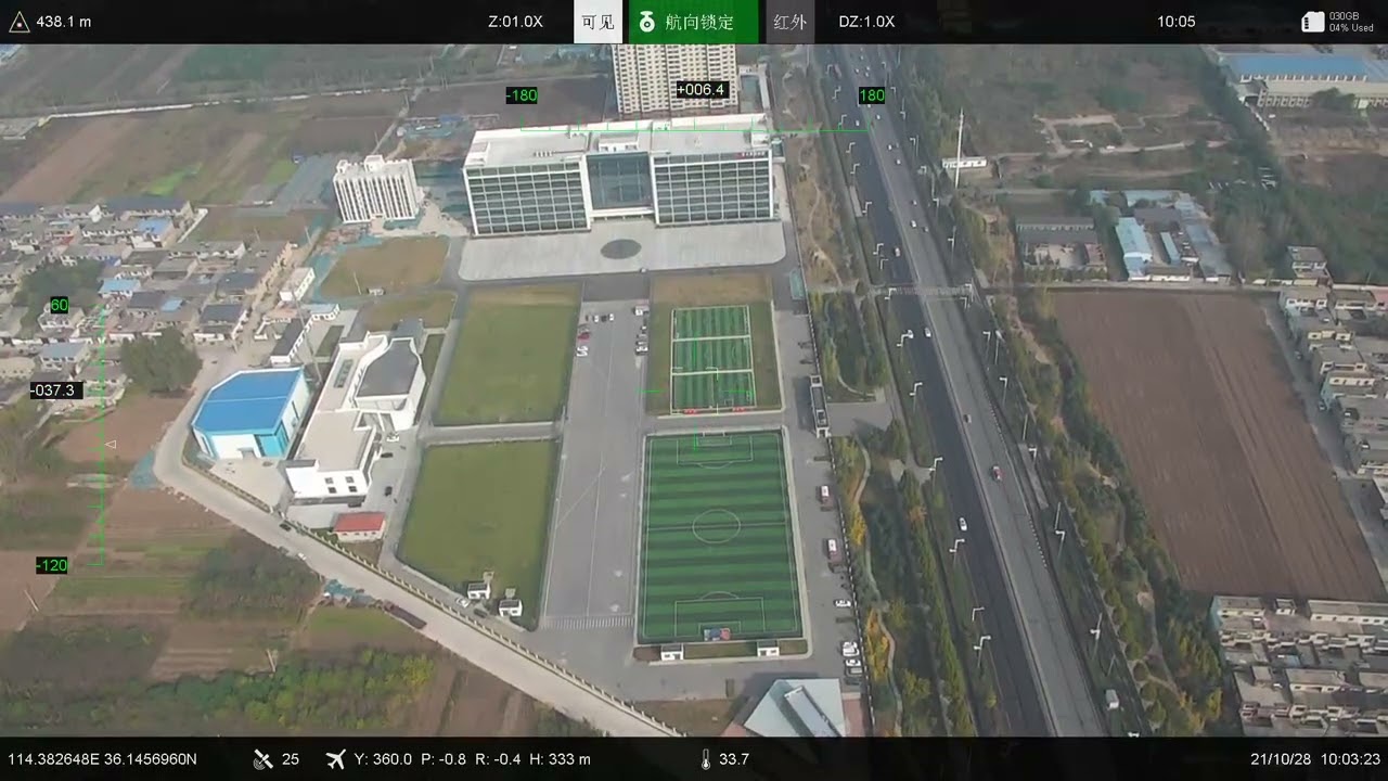3 lights Camera for UAV testing EO/IR 60 X ZOOM