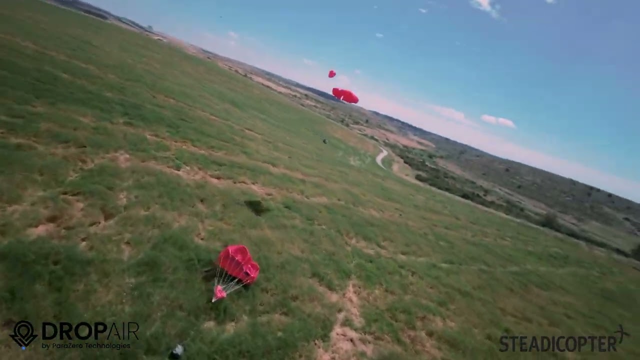 DropAir by ParaZero x Steadicopter - Precise Air Drop System with RUAS
