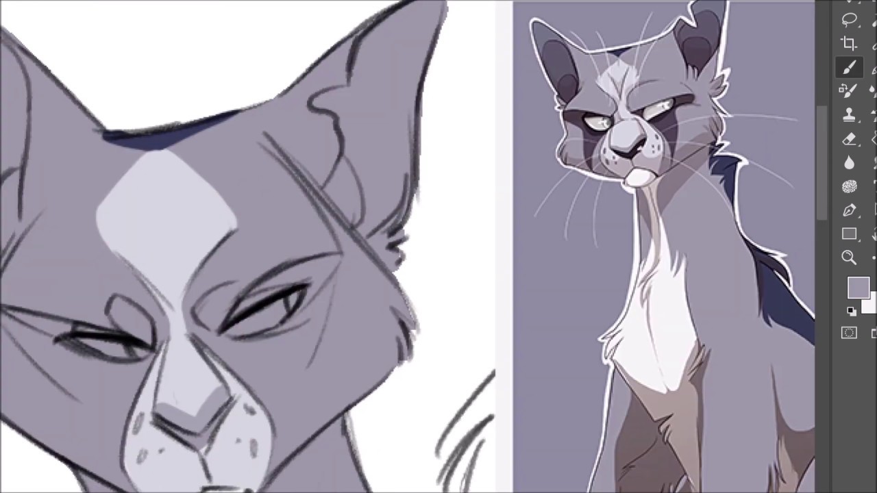 The opposite of me. //WarriorCats OC Silverwing Speedpaint//