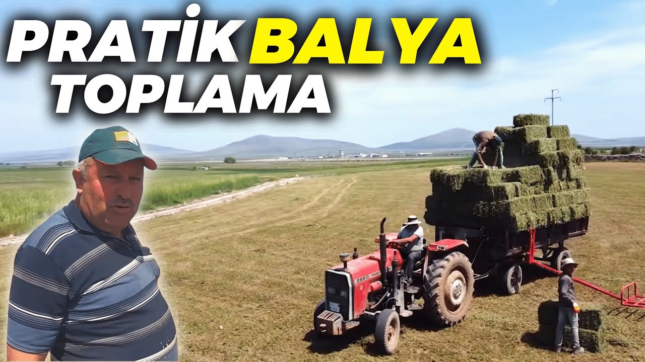 KÜÇÜK BALYACILAR BU VİDEOYU İZLESİN! 6 KİŞİ YONCA BALYASI TOPLAMA İŞİNDEYİZ. [Drone] [GoPro]