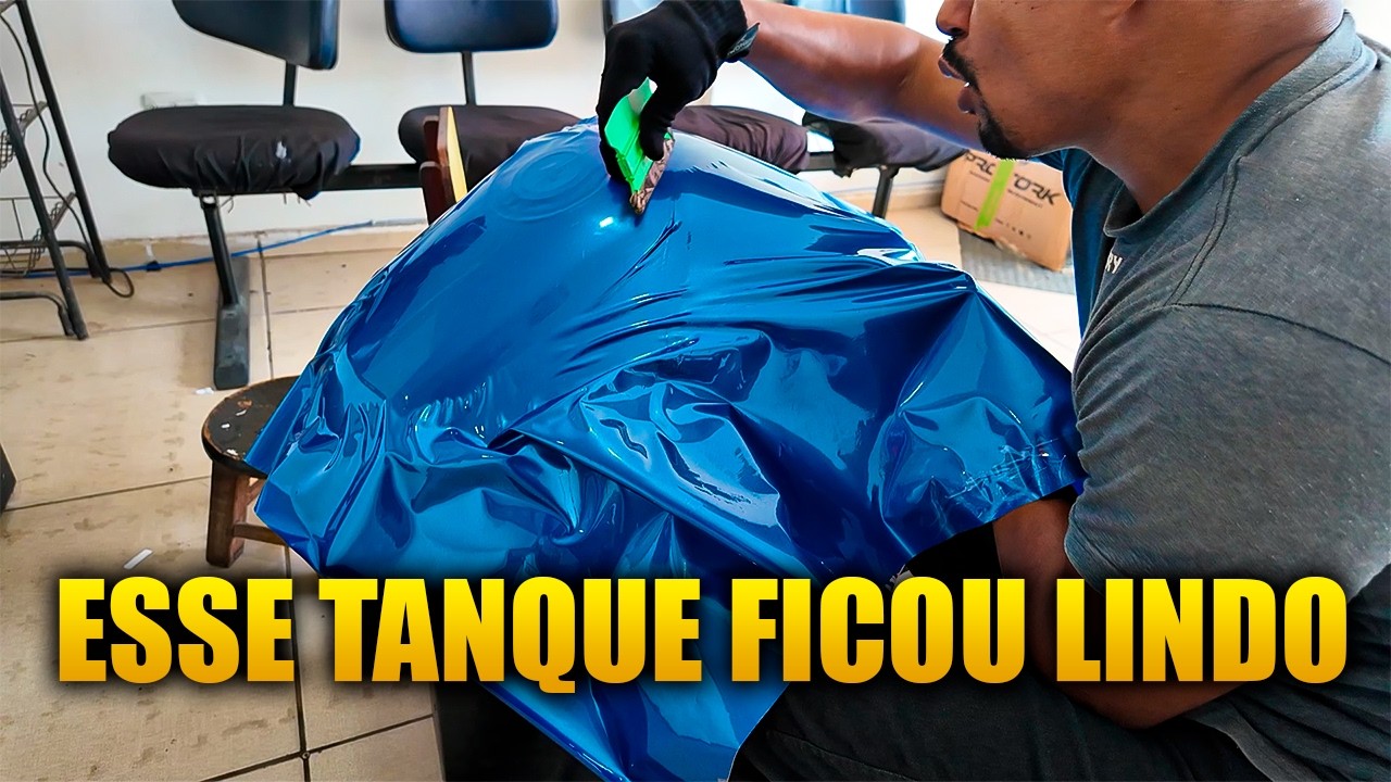 TANQUE ENVELOPADO COM O ADESIVO ANTE BOLHA QUE MUITOS PROFICIONAIS NÃO GOSTA DE USALO