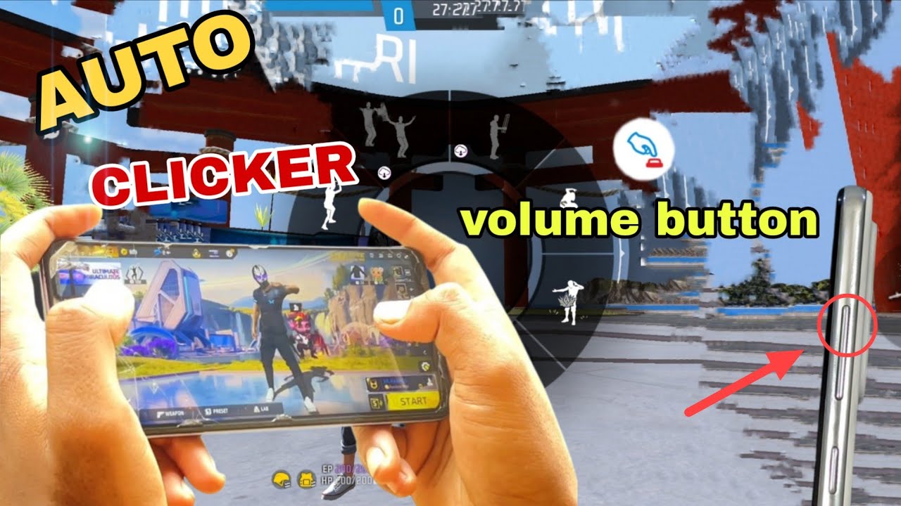 Auto clicker on volume button⚡ ।। emote auto clicker for free fire ⚡ headshot #autoclicker new 2025