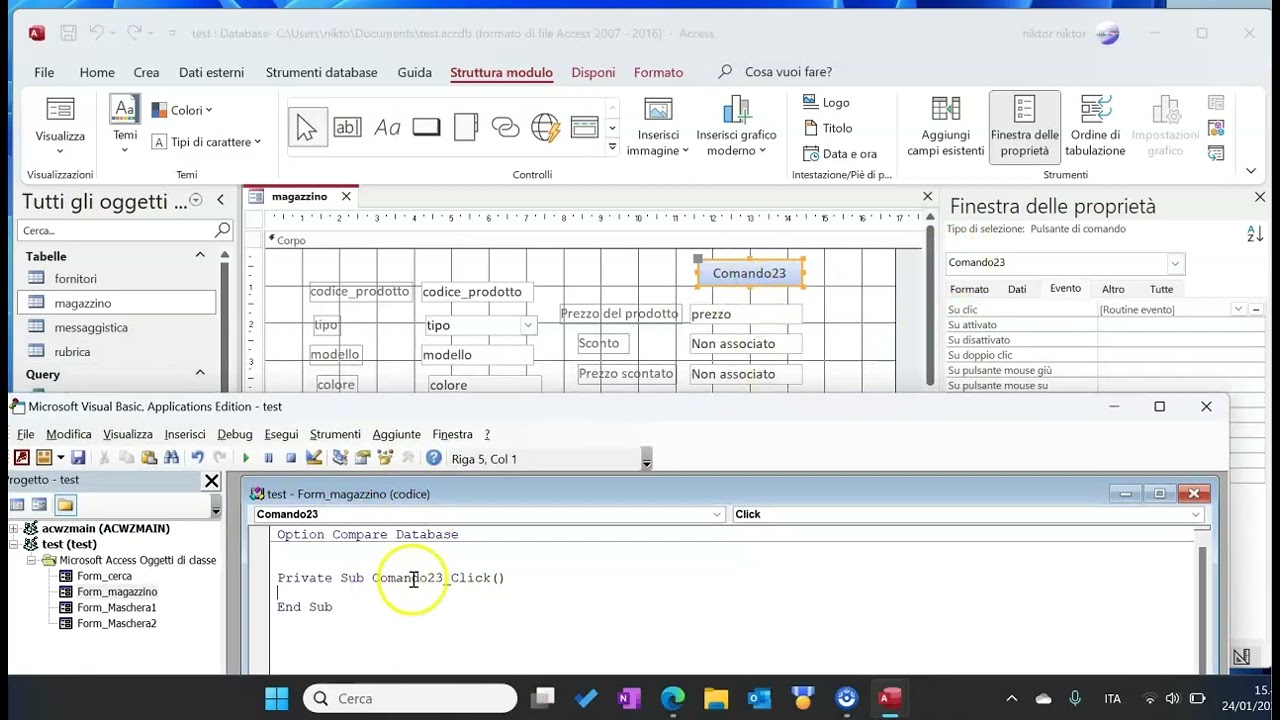 #32 - MS Access - VBA - Calcoli matematici