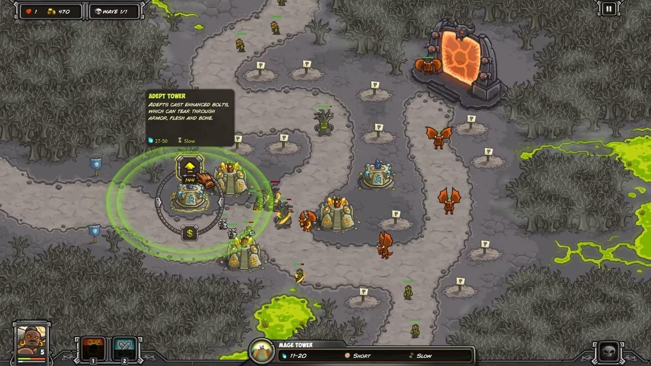 Kingdom Rush ⚔️ Гнилой лес 🍄 Прохождение игры для Железных ветеранов (100%)