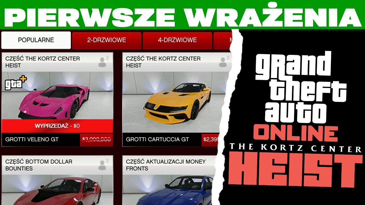 NOWE DLC JUŻ JEST! PIERWSZE WRAŻENIA - THE KORTZ CENTER HEIST | GTA ONLINE