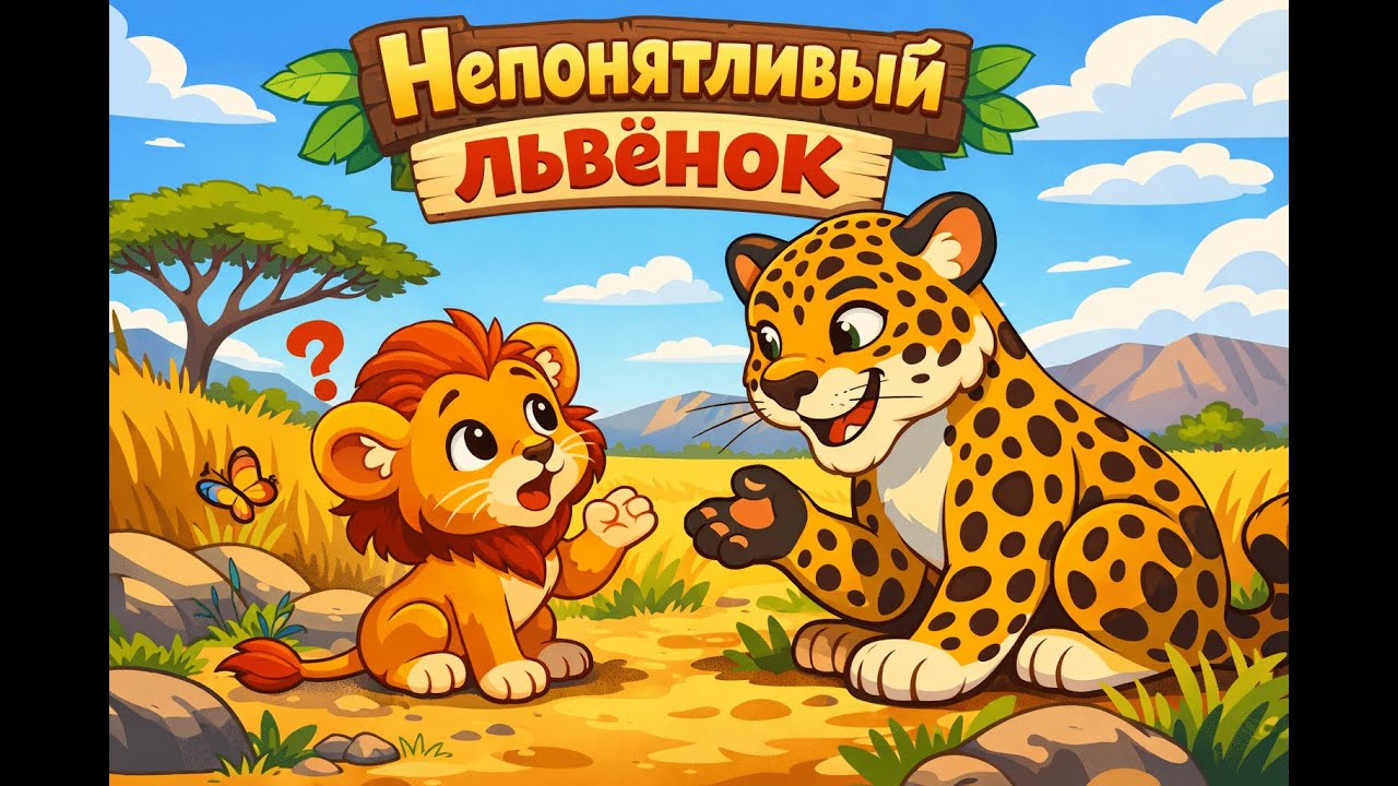 Непонятливый львёнок. Сказка на ночь.