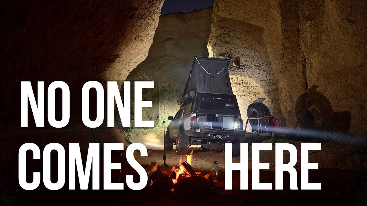 I Camped ALONE in a HIDDEN Slot Canyon | Mojave Desert Overlanding