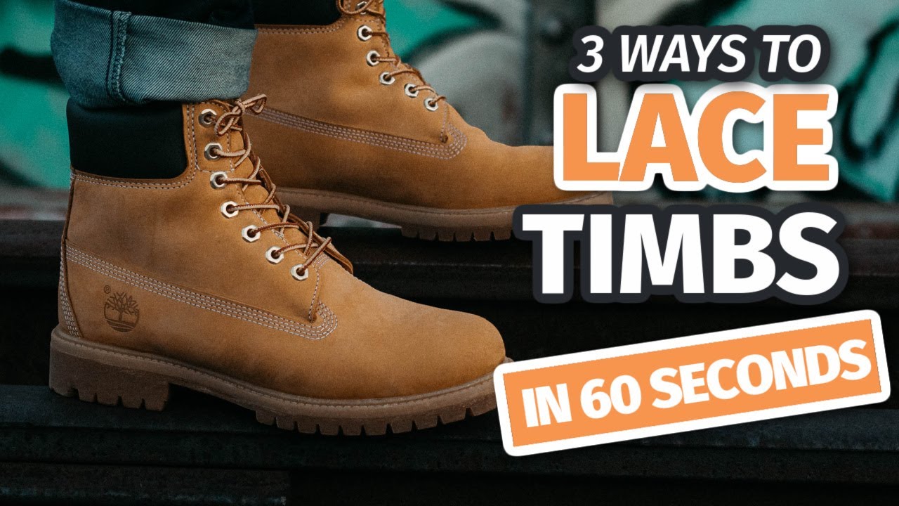 3 Ways to Lace TIMBERLAND BOOTS in 60 Seconds #Shorts