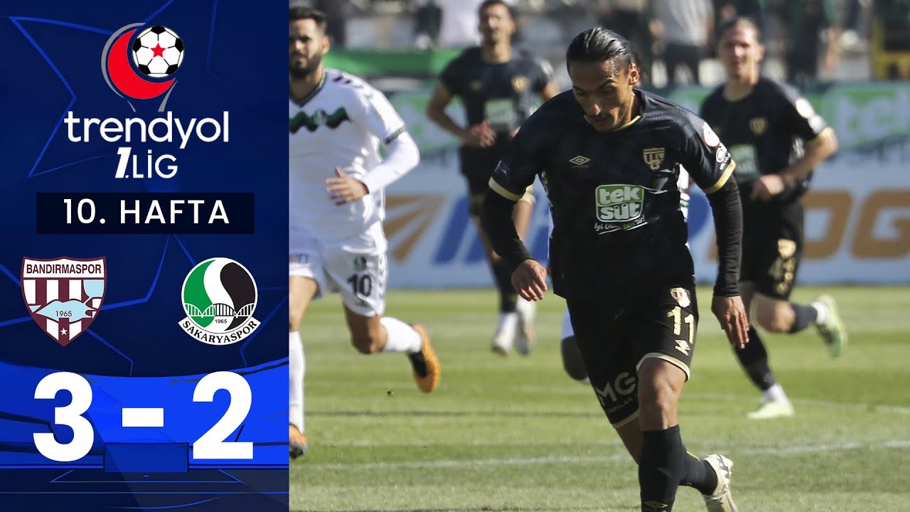 Teksüt Bandırmaspor (3-2) Sakaryaspor - Highlights/Özet | Trendyol 1. Lig - 2024/25