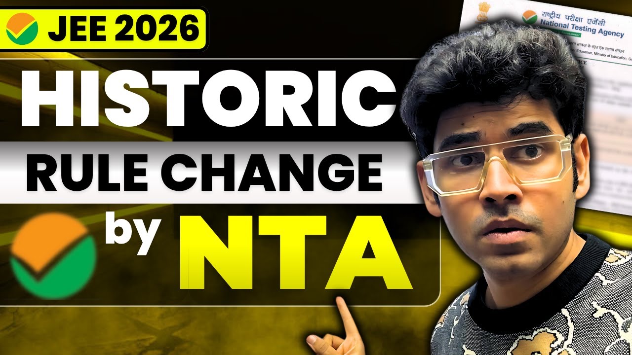 Historic Rule Change by NTA | JEE Main 2026 #jeemain2026