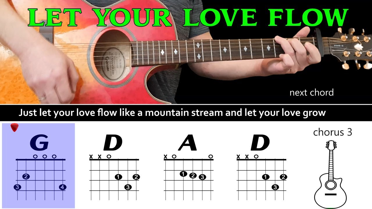 LET YOUR LOVE FLOW - The Bellamy Brothers - Guitar play along with chords & lyrics