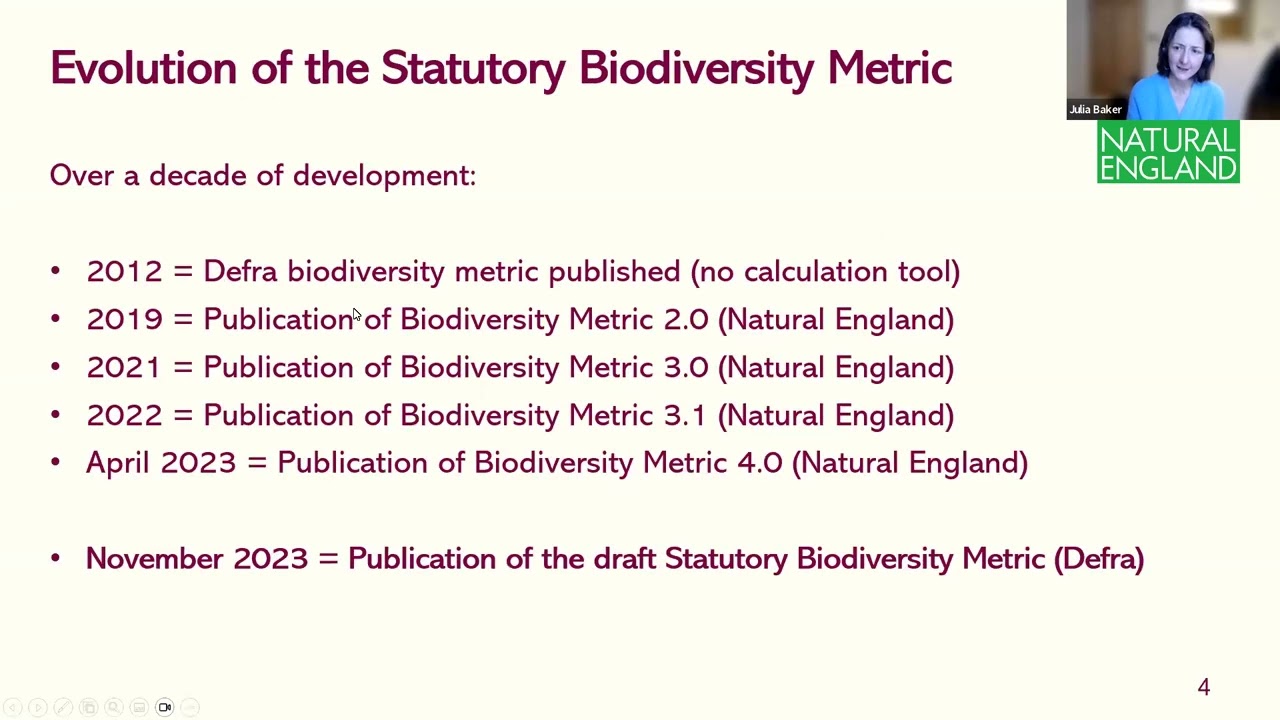 Webinar: The Statutory Biodiversity Metric for Mandatory Biodiversity Net Gain in England