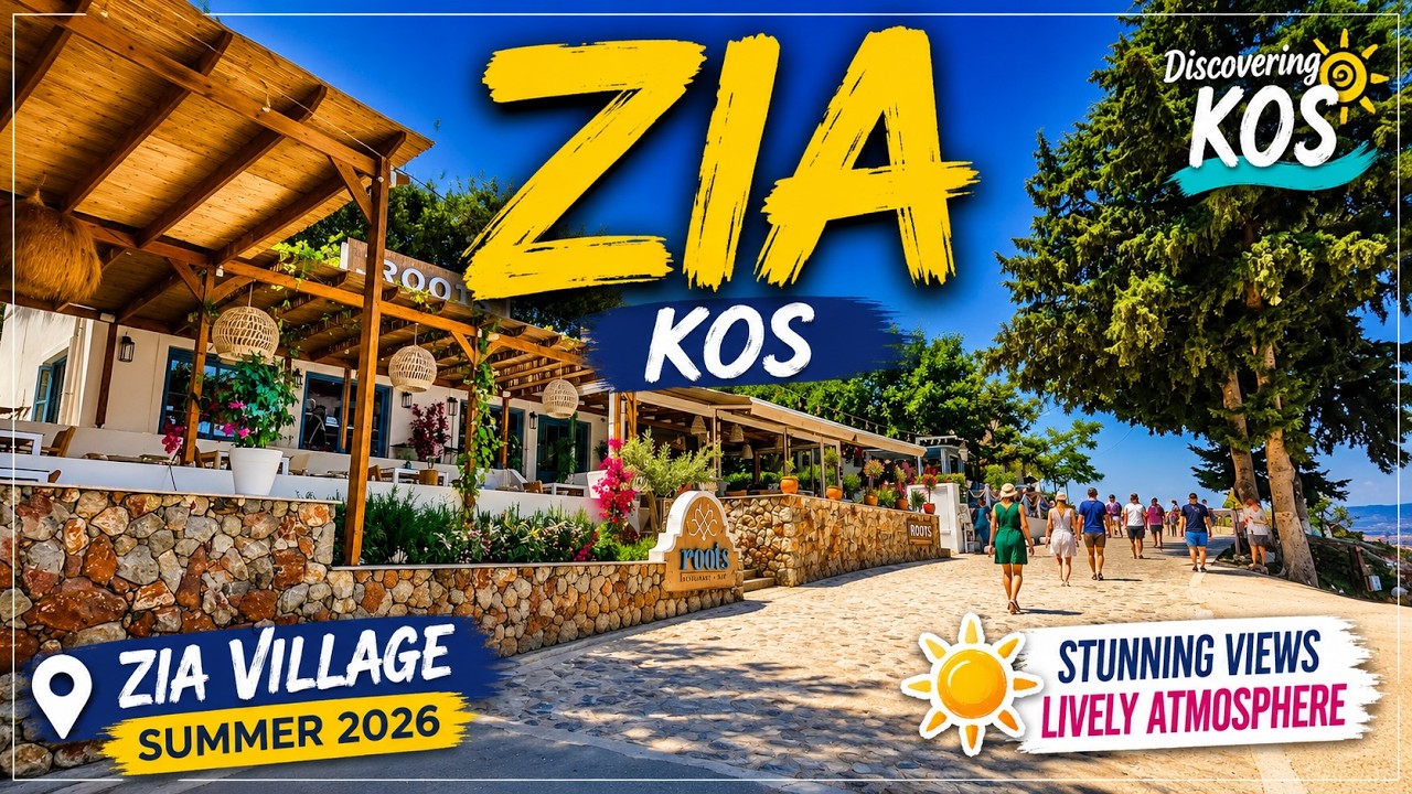 Zia Summer 2026 🇬🇷 | Busy Village Walk in Kos Greece