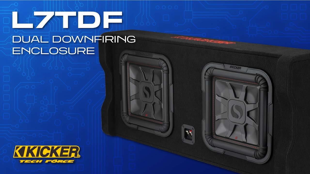 Discover the KICKER Dual L7T 12-Inch Down-Firing Loaded Enclosure (49DL7TDF122)
