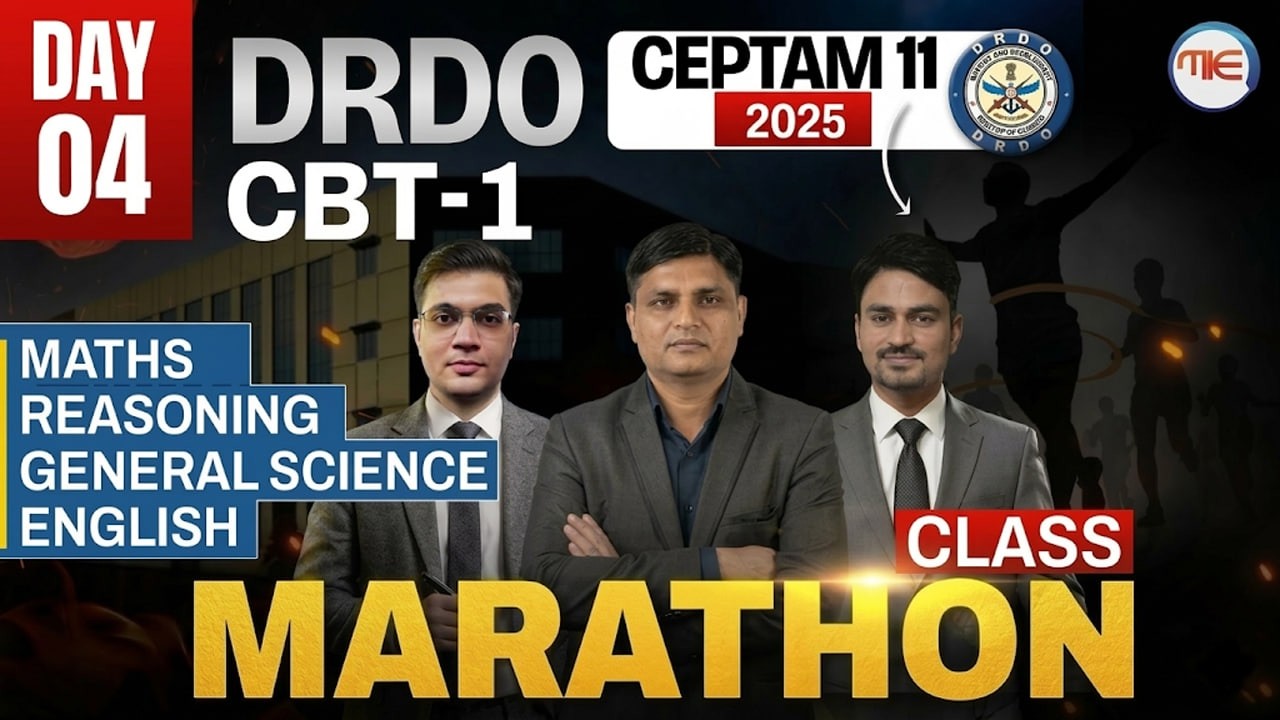DRDO CEPTAM 11 CBT-1 Preparation 2025 | Day 4 Marathon Class | Maths, Reasoning, Science, English