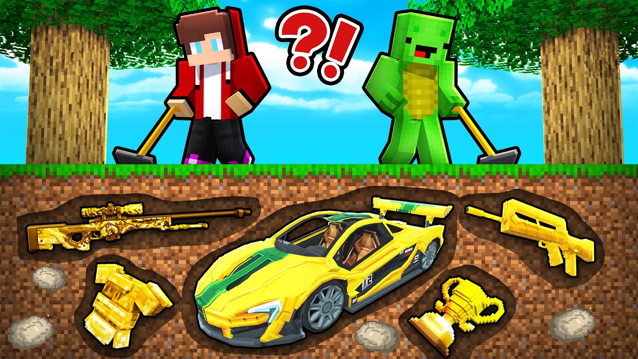 マイゼンとマイキーが金属探知機を使ってリッチネスアイテムを探します！（マインクラフト）