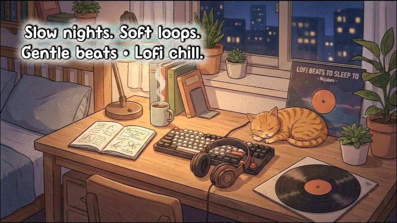 Gentle Beats for Slow Nights 🌙 Lofi Chill Mix (1 Hour) | Soft Loops
