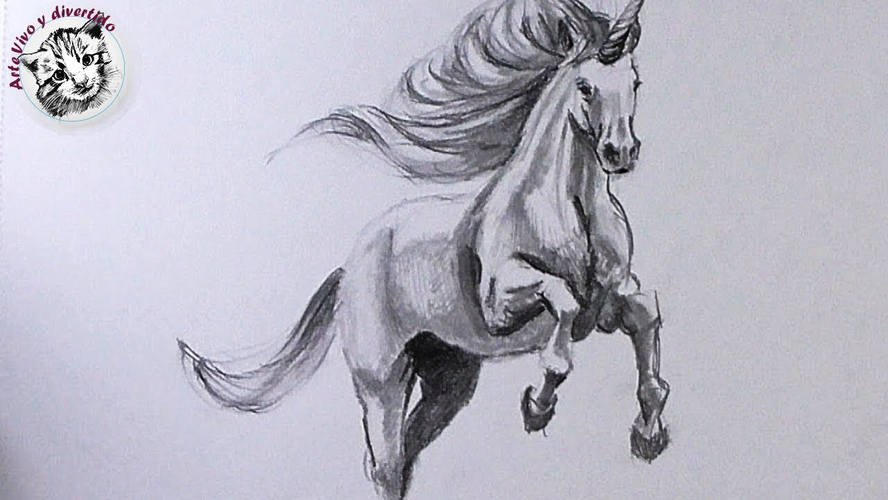 Como Dibujar un Unicornio Realista con Lapiz Paso a Paso