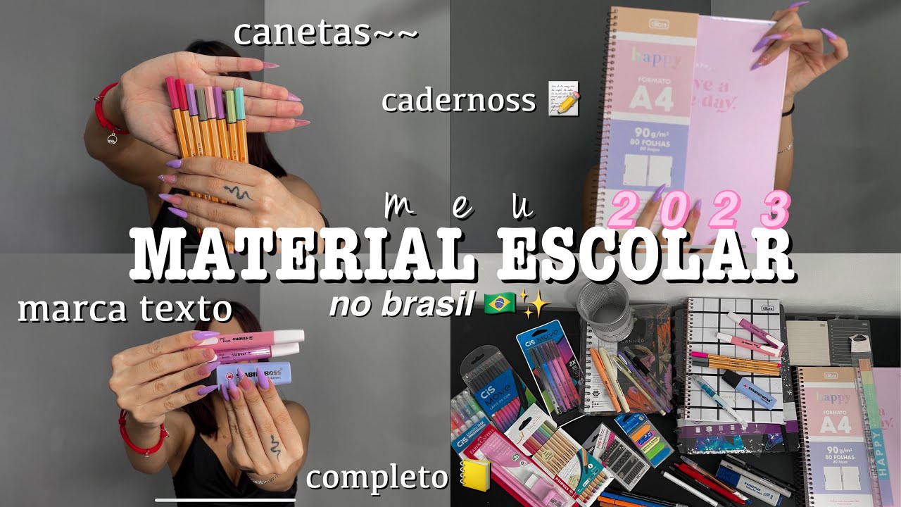 meu MATERIAL ESCOLAR 2023  ~ faculdade 🇧🇷✨🫶🏼