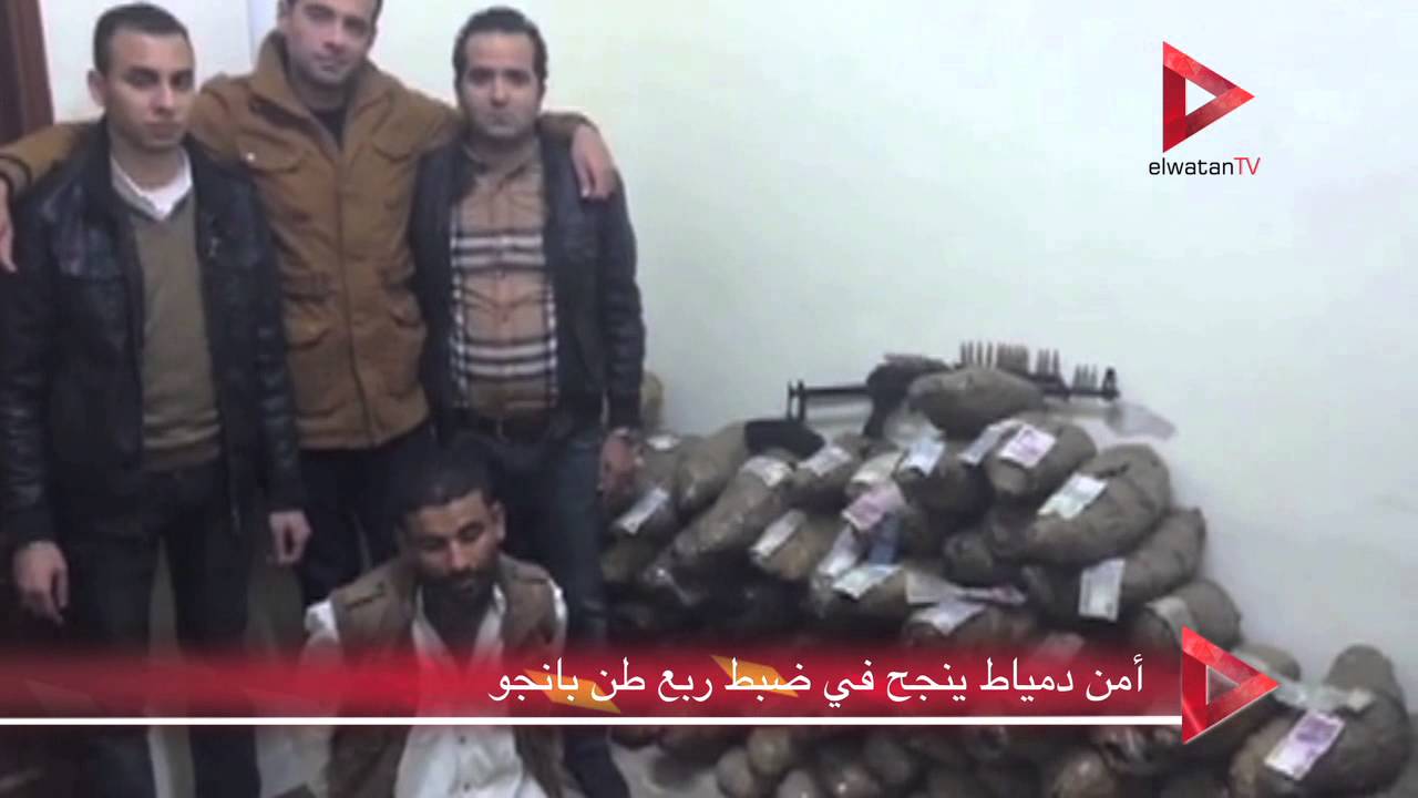 أمن دمياط ينجح في ضبط ربع طن بانجو