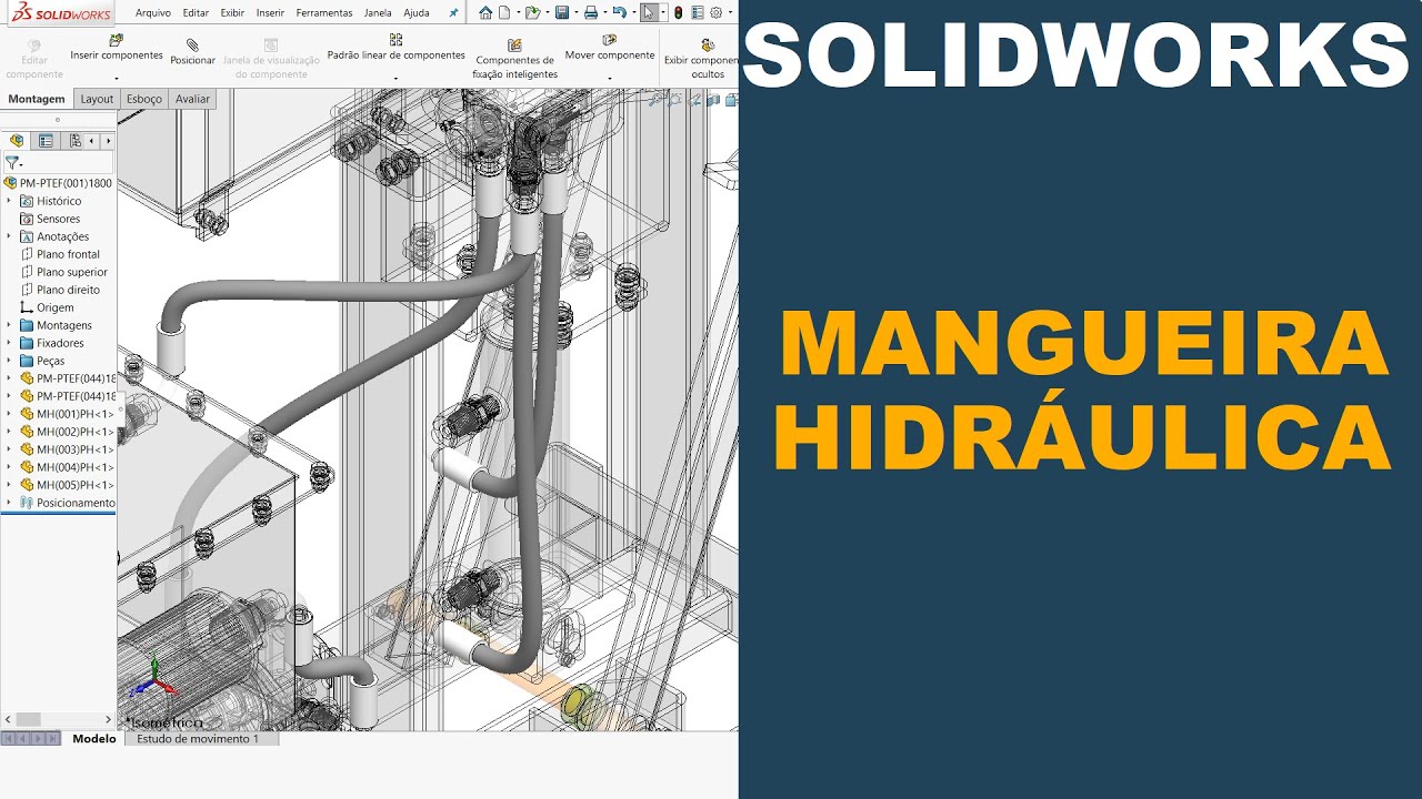 SOLIDWORKS | COMO MODELAR UMA MANGUEIRA HIDRÁULICA 