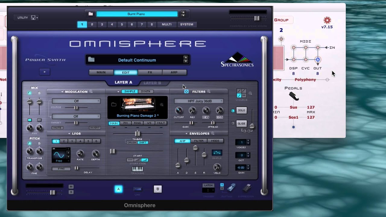 Using the Continuum Fingerboard with Omnisphere 1.5