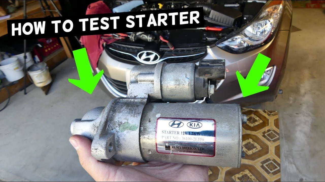 HOW TO TEST STARTER ON HYUNDAI demonstrated on ELANTRA