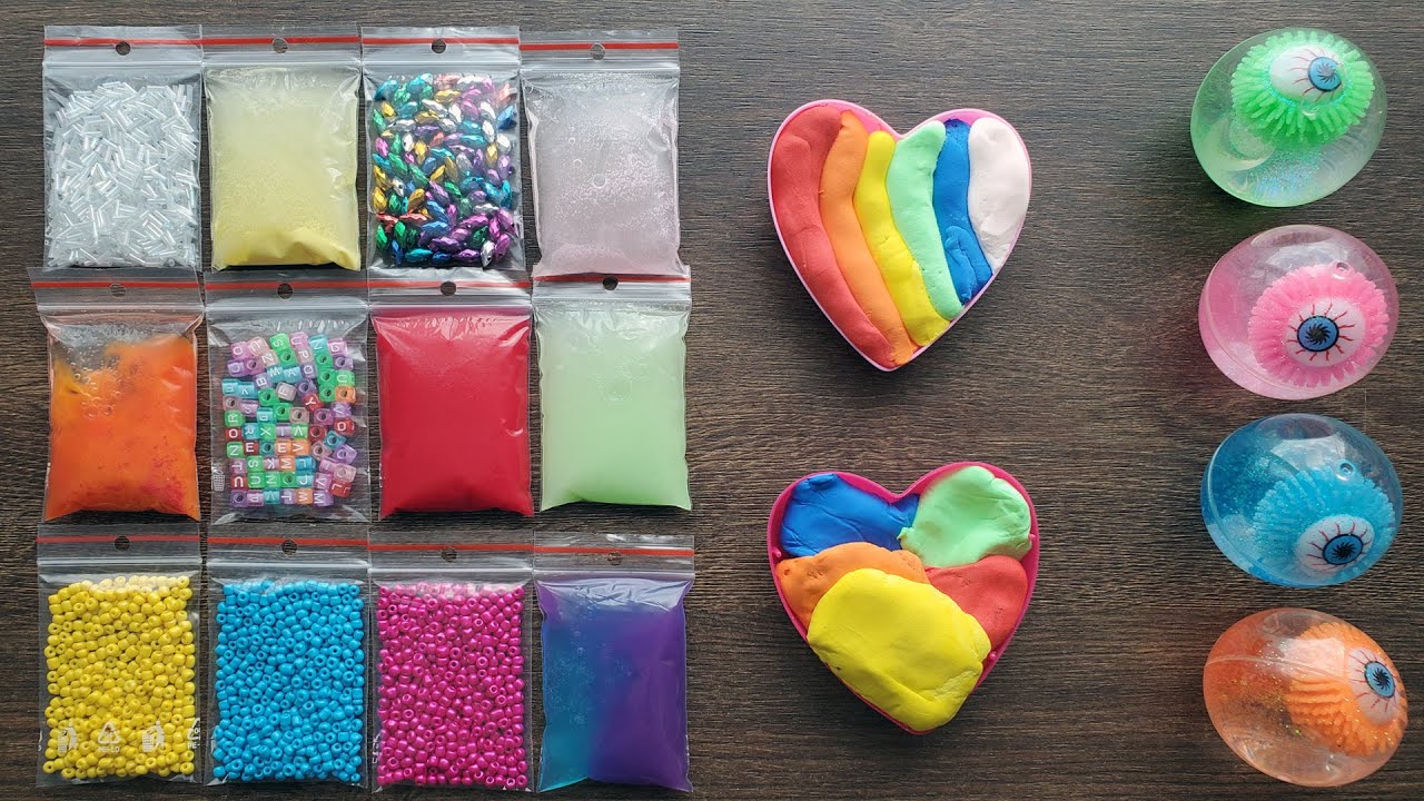 Making Slime with Bags Clay and Water