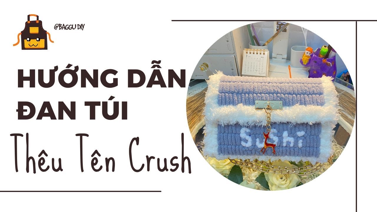 Hướng Dẫn Đan Túi Thêu Tên Bản Thân, Crush, Bạn Bè| Túi tự đan Baggu DIY #shorts