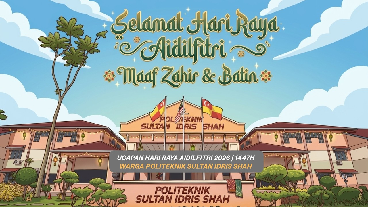UCAPAN HARI RAYA AIDILFITRI WARGA POLITEKNIK SULTAN IDRIS SHAH 2026M | 1447H