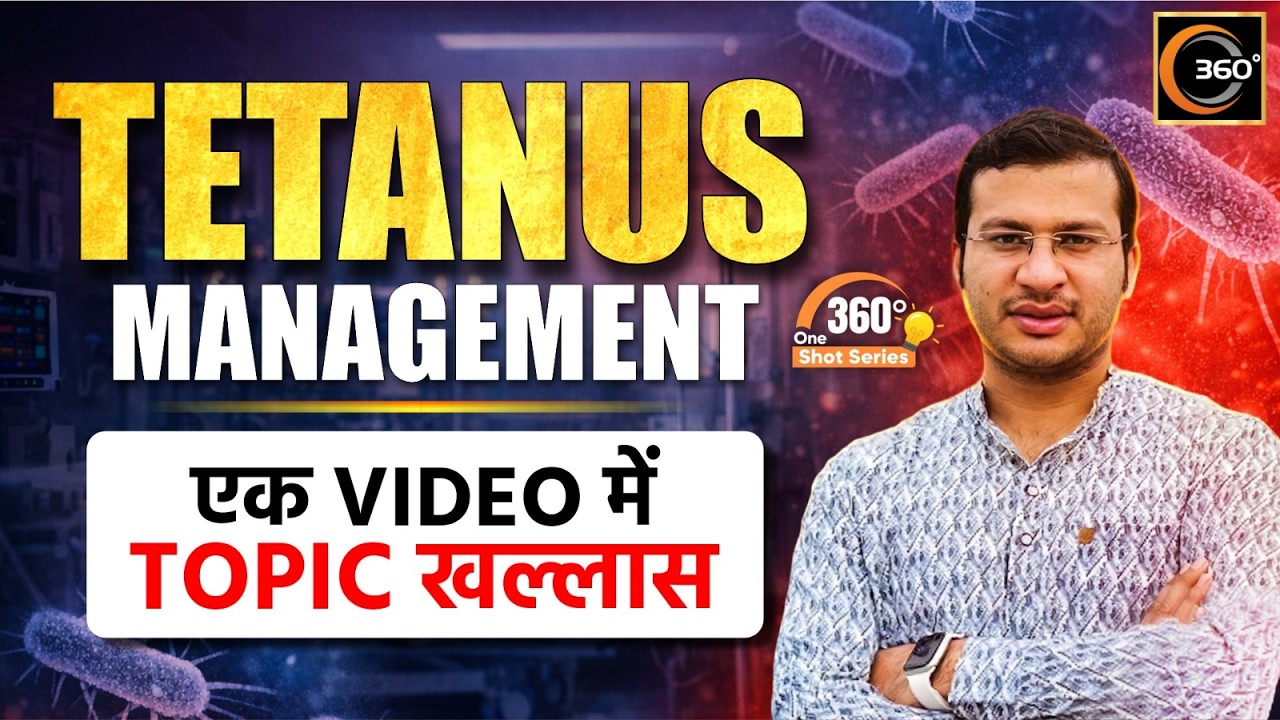 Tetanus: Clean Wound vs Dirty Wound Protocol | 360 Degree One Shot Series🔥| Siddharth Sandu Sir
