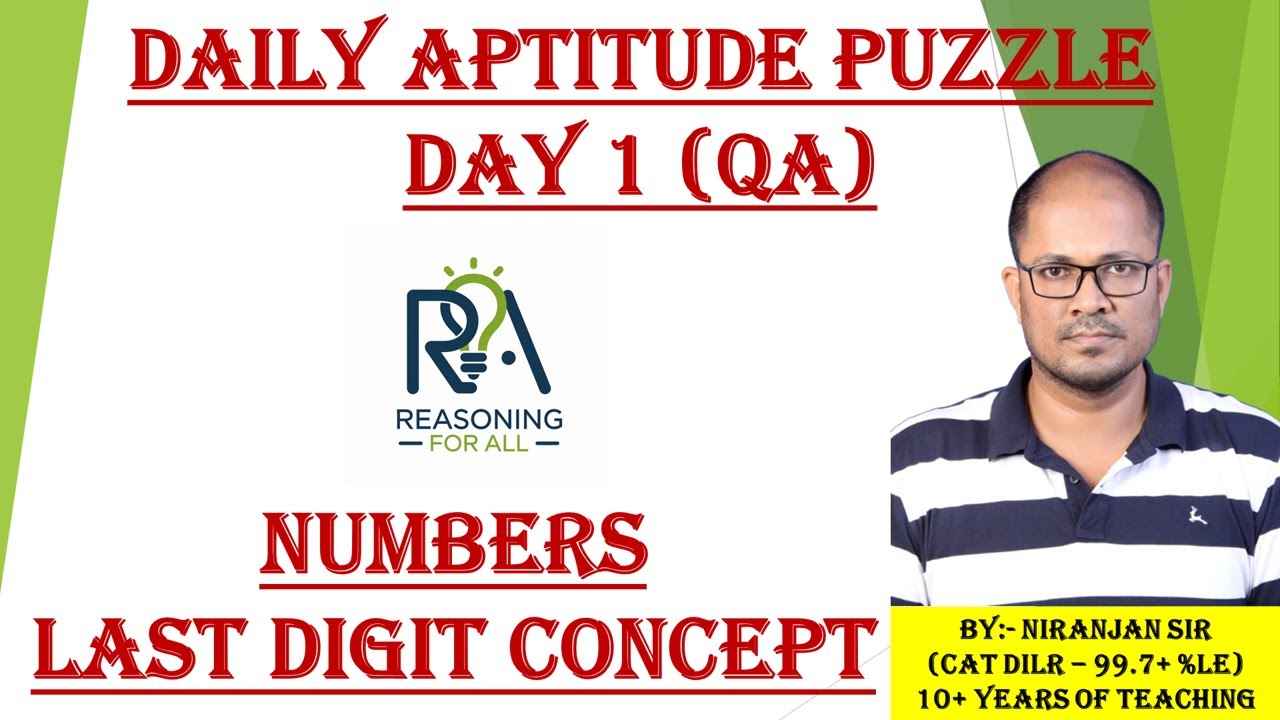 Daily Aptitude Puzzle Day 01 | Unit Digit Trick | Aptitude Shortcut | Logical Thinking