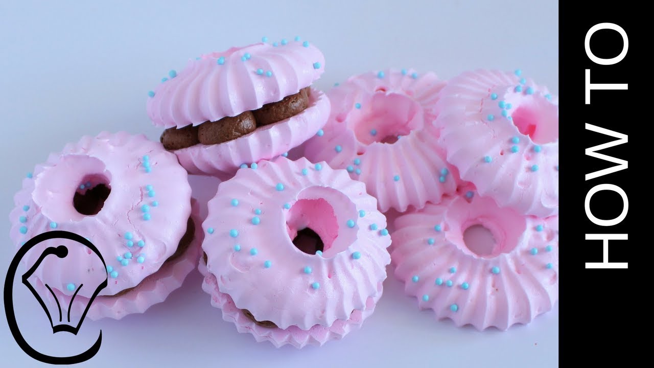 Carton Egg Whites Meringue Cookies with Whipped Chocolate Ganache