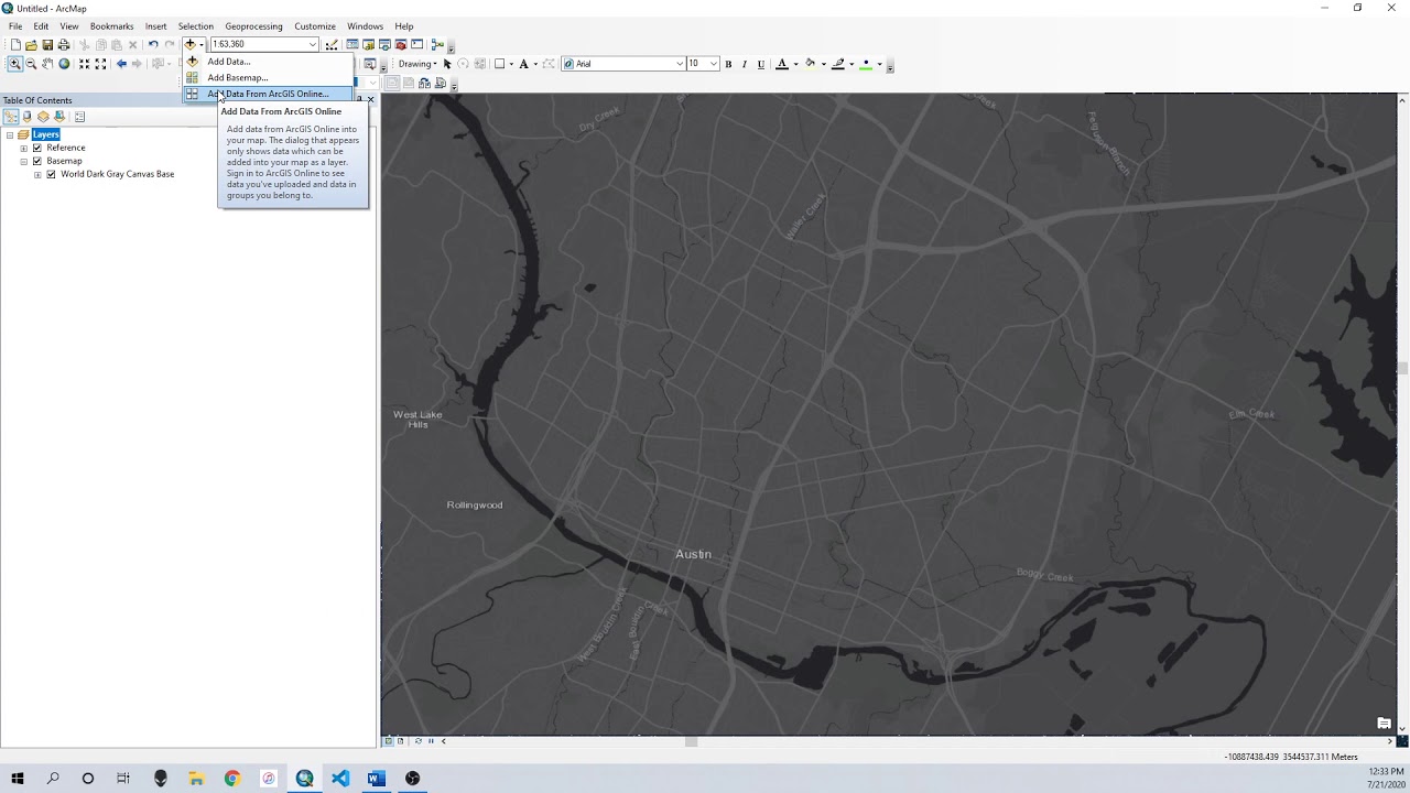 How to make a folder connection in ArcMap